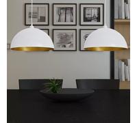 vidaXL 2x Ceiling Lamp Height-adjustable Semi-spherical White Lighting Fixture