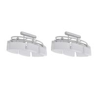 vidaXL 2x Ceiling Lamp with Ellipsoid Glass Shades E14 Modern Design Chrome Fini