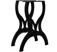 vidaXL 2x Dining Table Legs X-Frame Cast Iron Industrial Bench Desk Support