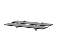 vidaXL 2x Floating Shelves Glass 50x20cm 8mm Wall Mounted Shelf Display Stand
