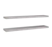 Vidaxl Floating Wall Shelves 2 Pcs Concrete Grey 120X23.5X3.8 Cm Mdf