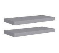 Vidaxl Floating Wall Shelves 2 Pcs Grey 60X23.5X3.8 Cm Mdf
