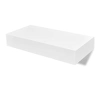 vidaXL 2x Floating Wall Shelves with Drawers White 48cm Hanging Display Unit