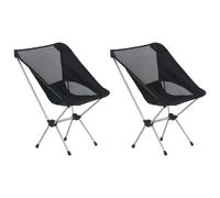 vidaXL 2x Folding Camping Chairs with Carry Bag 54x50x65 cm Aluminium