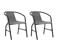vidaXL 2x Garden Chairs Outdoor Armchair Patio Dining Chair Terrance Backyard St