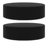 vidaXL Garden Furniture Covers 2 pcs 10 Eyelets 205x90 cm, Black