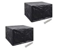 vidaXL 2x Garden Patio Furniture Covers 4 Persons Poly Rattan Set 8 Eyelets