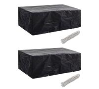 vidaXL Garden Furniture Covers 2 pcs 8 Eyelets 200x160x70 cm