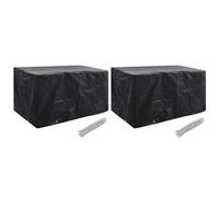 vidaXL 2x Garden Patio Outdoor Backyard Protective Furniture Covers 8 Eyelets