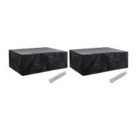 vidaXL 2x Garden Patio Outdoor Backyard Protective Furniture Covers 8 Eyelets