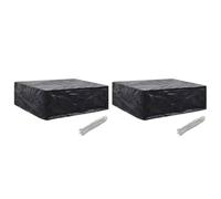 vidaXL Garden Furniture Covers 2 pcs 8 Eyelets 250x210x90 cm NEW