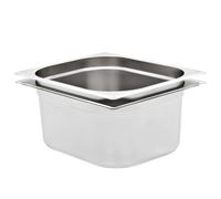 vidaXL 2x Gastronorm Containers GN 1/2 150mm Stainless Steel Stackable Tray