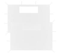 vidaXL 2x Gazebo Sidewalls with Windows White Party Tent Outdoor Canopy Wall