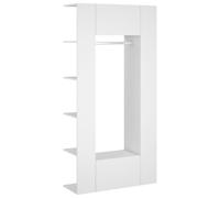 vidaXL 2x Hallway Cabinets White Engineered Wood Hallway Storage Wardrobe