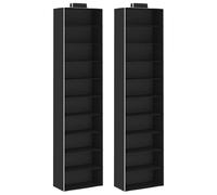 vidaXL 2x Hanging Closet Organisers with 10 Shelves Fabric Wardrobe Storage