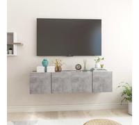 vidaXL Hanging TV Cabinets 2 pcs Concrete Grey 60x30x30 cm