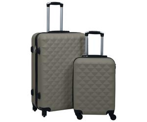 vidaXL 2x Hardcase Trolley Set Anthracite ABS Travel Luggage Bag Suitcase Set