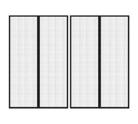 vidaXL 2x Insect Door Curtains with Magnet Blocks Black 220x130 cm Fly Screen