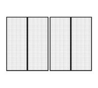 vidaXL 2x Insect Door Curtains with Magnet Blocks Black 230x160 cm Fly Screen