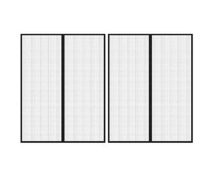 vidaXL 2x Insect Door Curtains with Magnet Blocks Black 230x160 cm Fly Screen