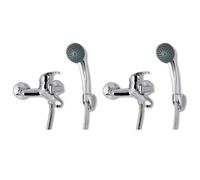 vidaXL 2x Mixer Showers Bathroom Accessory Faucet Tap Head Plumbing Fixture