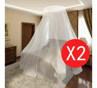 vidaXL 2x Mosquito Net Round 56x325x230cm Fly Insect Bug Screen Curtain Canopy