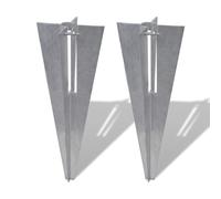vidaXL Fence Post Spikes 2 pcs Steel