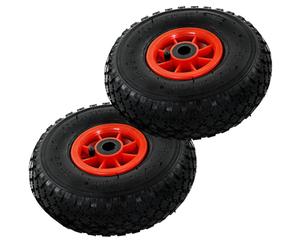 vidaXL 2x Sack Truck Wheels Rubber 3.00-4 (245x82) Cart Wagon Trolley Tyre