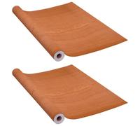 vidaXL 2x Self-adhesive Door Films Light Oak 210x90cm PVC Decorative Stickers
