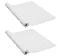 vidaXL 2x Self-adhesive Door Films Waterproof Decorative Decor Sticker Self Adhesive Sticky Back Covering Home Sticker White Wood 210x90cm PVC