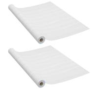 vidaXL 2x Self-adhesive Door Films White Wood 210x90cm PVC Decorative Sticker