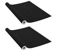 vidaXL 2x Self-adhesive Furniture Films Dark Wood PVC Home Privacy Sticker