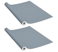 vidaXL 2x Self-adhesive Furniture Films Grey PVC Home Decor Privacy Sticker
