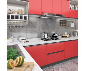 vidaXL 2x Self-adhesive Furniture Films Red PVC Home Decor Privacy Sticker