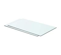 vidaXL 2x Shelves Panel Glass Clear Glass Sheet Plate for Display Case Storeroom Cabinet Slatwall Shop Easy to Wipe Clean Thick Glass 60x30cm