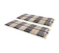 vidaXL 2x Slatted Bed Bases with 42 Slats 7 Zones 90x200cm Adjustable Bed Slat