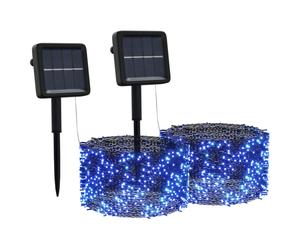 vidaXL 2x Solar Fairy Lights 2x200 LED Blue Indoor Outdoor Solar String Light