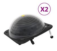 vidaXL 2x Solar Pool Heaters HDPE Aluminium Domes Pool Heating System Outdoor
