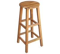 vidaXL 2x Solid Acacia Wood Bar Chairs 34x34x76cm Kitchen Dining Room Seat
