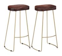 vidaXL 2x Solid Mango Wood Gavin Bar Stools 45x40x78cm Kitchen Dining Seat
