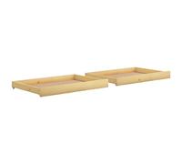 vidaXL 2x Solid Pinewood Day Bed Drawers Bedroom Living Room Furniture Accessories Wooden Under Sofa Bed Drawer Bed Box Storage Unit