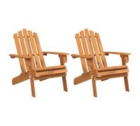 Garden Adirondack Chairs 2 pcs Solid Wood Acacia