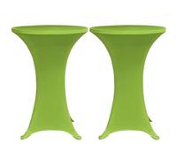 vidaXL 2x Stretch Table Cover 60cm Green Event Tablecloth Tableware Protector vi