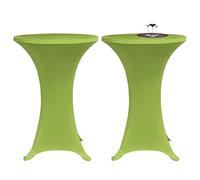 vidaXL 2x Stretch Table Cover 70cm Green Party Tablecloth Tableware Slipcover
