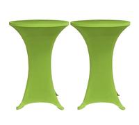 vidaXL 2x Stretch Table Cover 70cm Green Party Tablecloth Tableware Slipcover vi