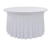vidaXL 2 pcs Stretch Table Covers with Skirt 150x74 cm White, White