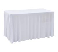 vidaXL 2x Stretch Table Cover with Skirt Wedding Party Festival Summer Picnic BB