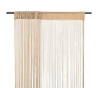 vidaXL 2x String Curtains 100x250 cm Beige Room Divider Window Door Background