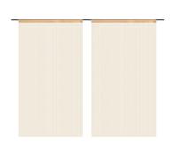 vidaXL 2x String Curtains 140x250 cm Beige Room Divider Window Door Background