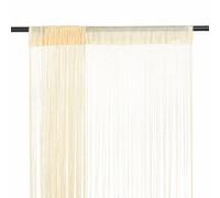 vidaXL 2x String Curtains 140x250 cm Cream Room Divider Window Door Background